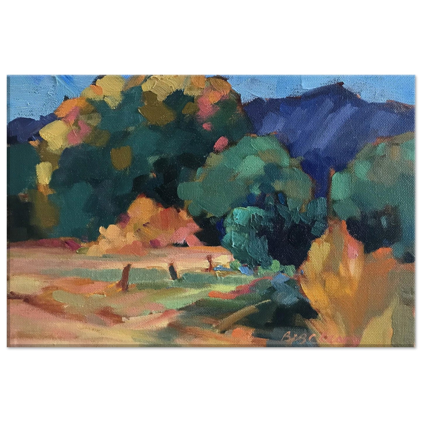 'New Mexico Meadow' Landscape I 11x14 or 12x18 inch Canvas Art Print I Original Artwork by American Artist Barbara Cleary
