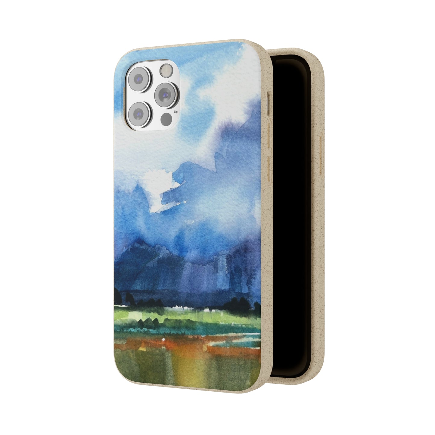 Biodegradable Phone Case with 'Tranquil Mountain View 4' Landscape Original Artwork by Barbara Cleary