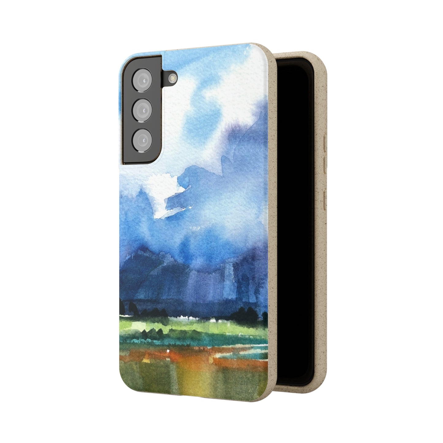 Biodegradable Phone Case with 'Tranquil Mountain View 4' Landscape Original Artwork by Barbara Cleary