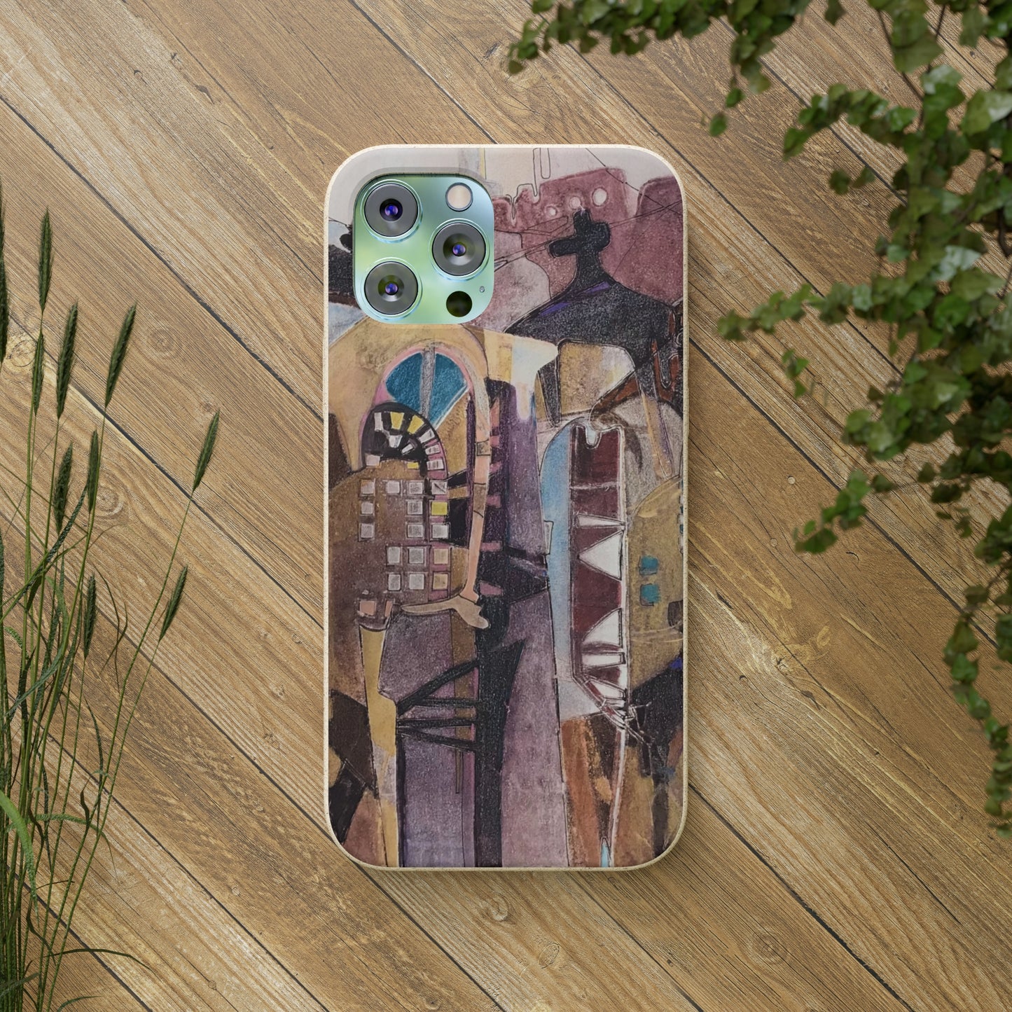 Biodegradable Phone Case with 'San Francisco De Asis' Abstract Original Artwork by Barbara Cleary