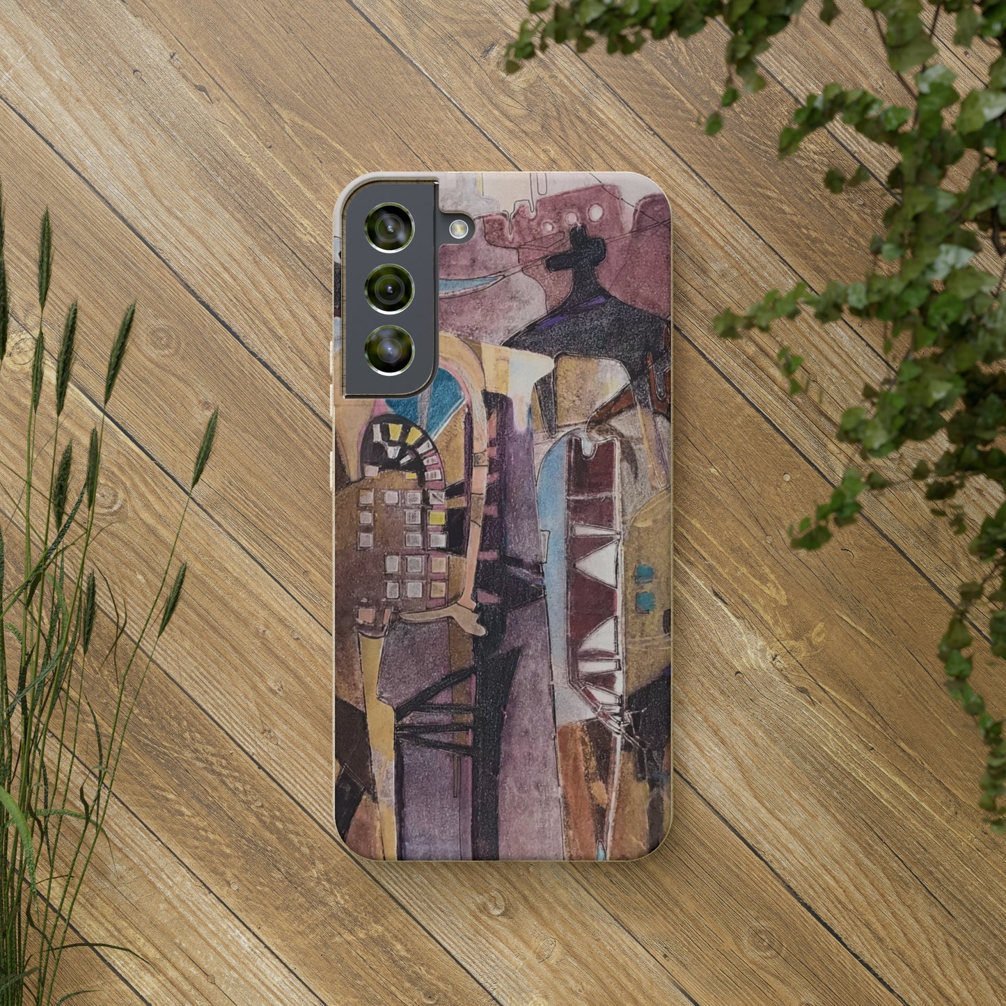 Biodegradable Phone Case with 'San Francisco De Asis' Abstract Original Artwork by Barbara Cleary