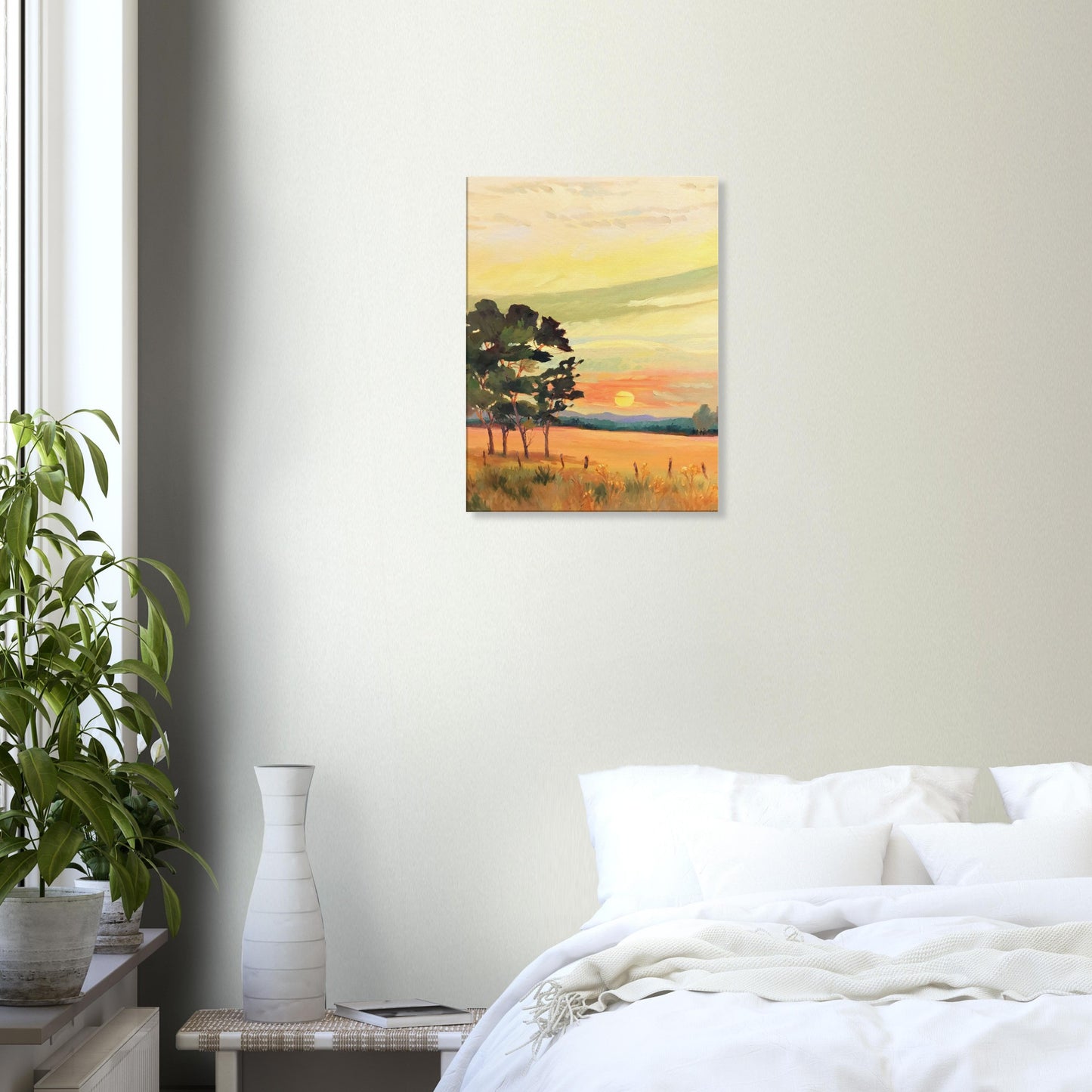 'Sunrise' Landscape I 18x24 inch Art Print on Canvas I Original Artwork by American Artist Barbara Cleary I F62