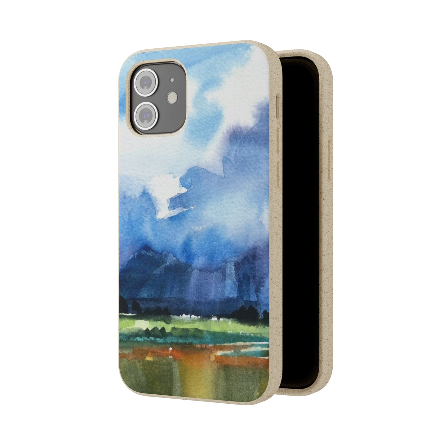 Biodegradable Phone Case with 'Tranquil Mountain View 4' Landscape Original Artwork by Barbara Cleary
