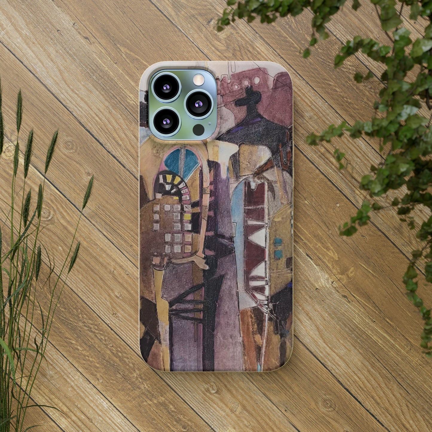 Biodegradable Phone Case with 'San Francisco De Asis' Abstract Original Artwork by Barbara Cleary