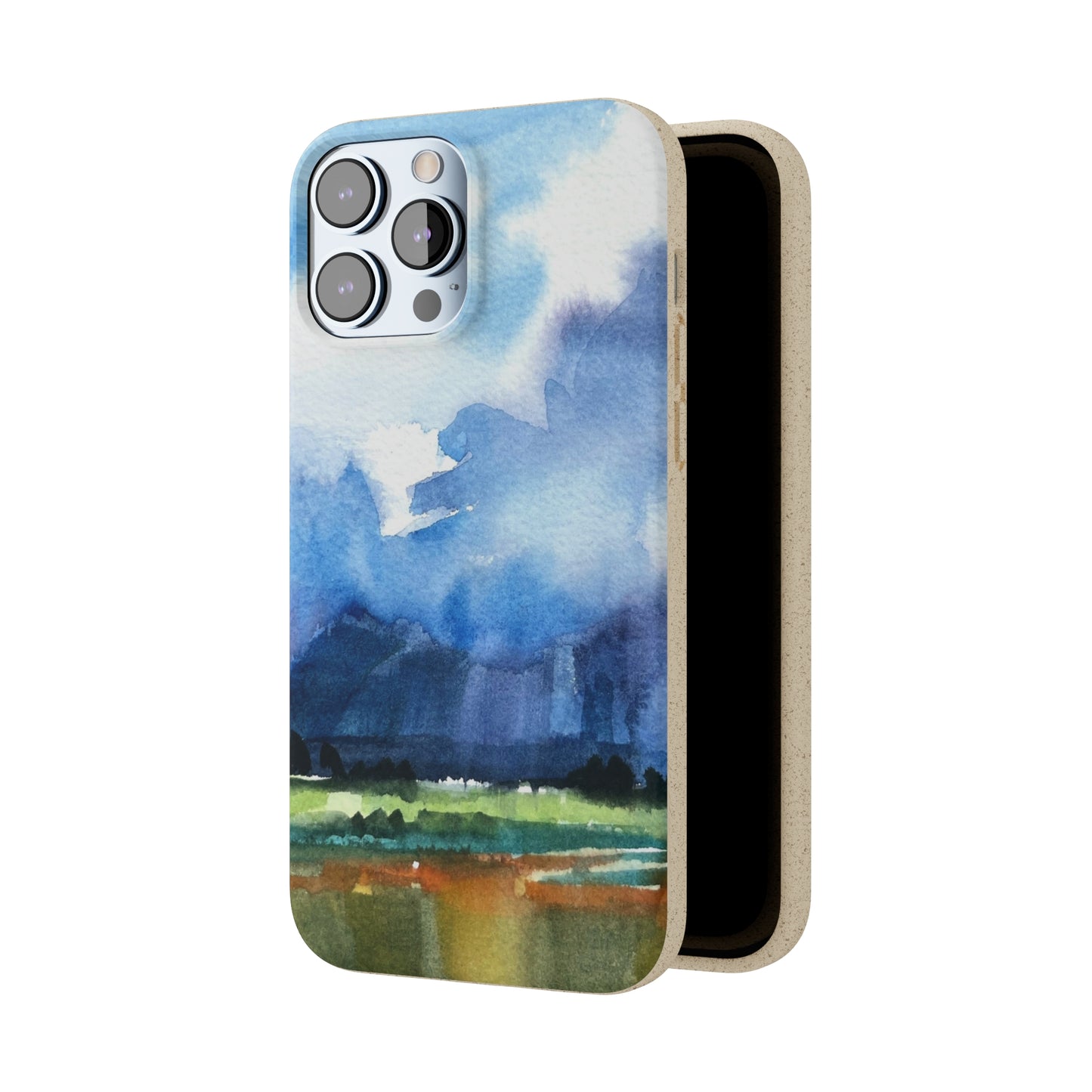 Biodegradable Phone Case with 'Tranquil Mountain View 4' Landscape Original Artwork by Barbara Cleary