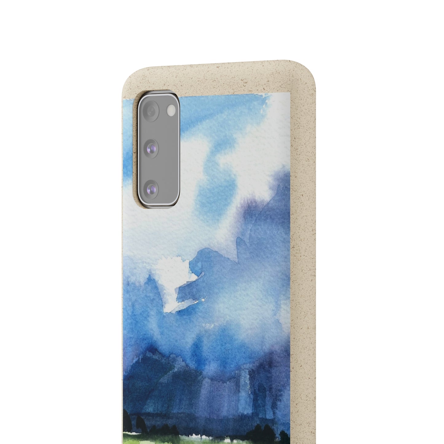 Biodegradable Phone Case with 'Tranquil Mountain View 4' Landscape Original Artwork by Barbara Cleary