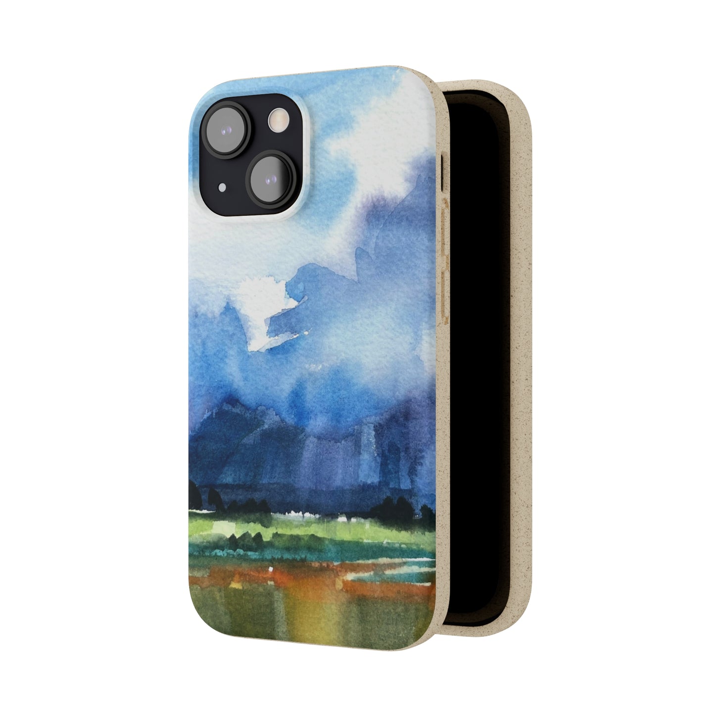 Biodegradable Phone Case with 'Tranquil Mountain View 4' Landscape Original Artwork by Barbara Cleary