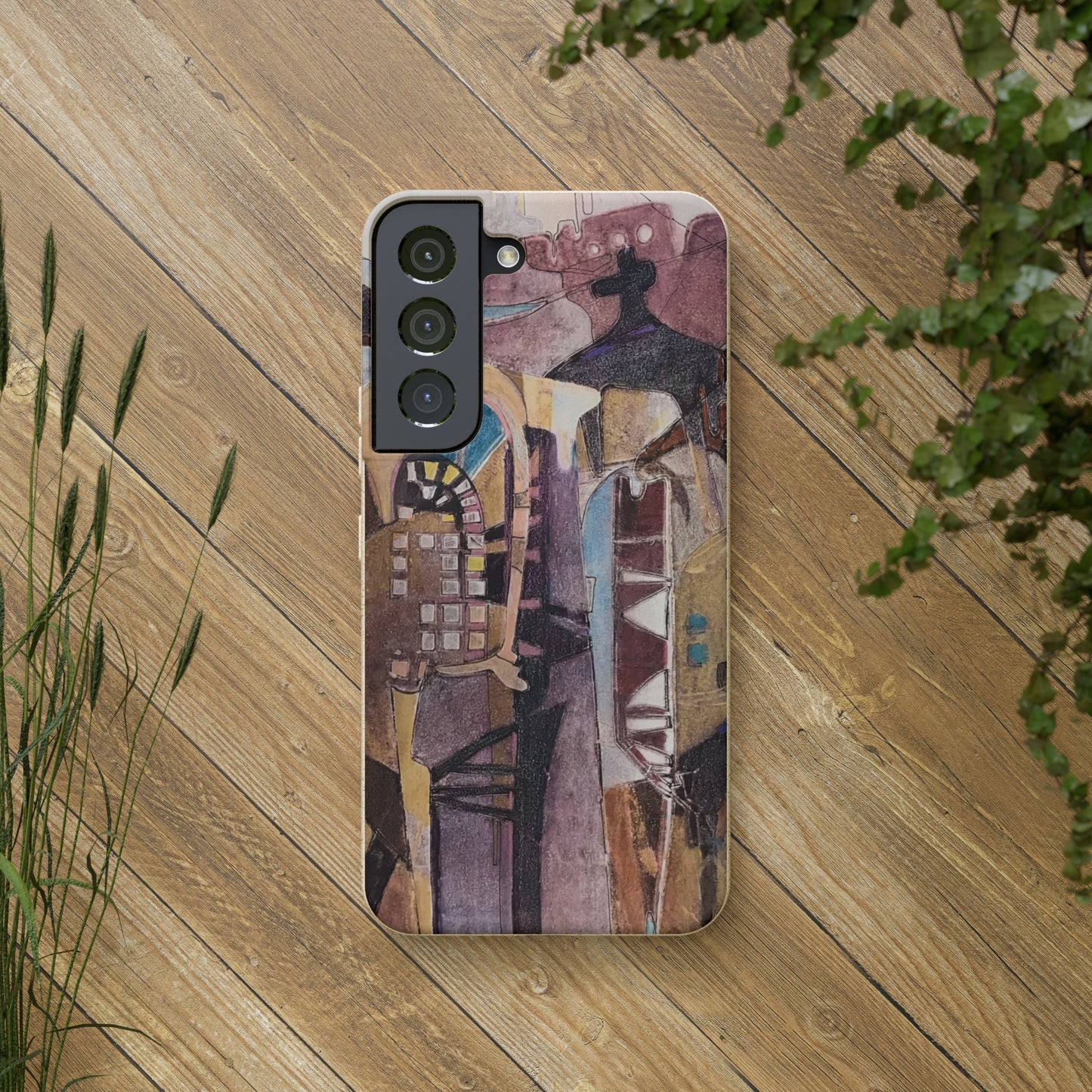 Biodegradable Phone Case with 'San Francisco De Asis' Abstract Original Artwork by Barbara Cleary