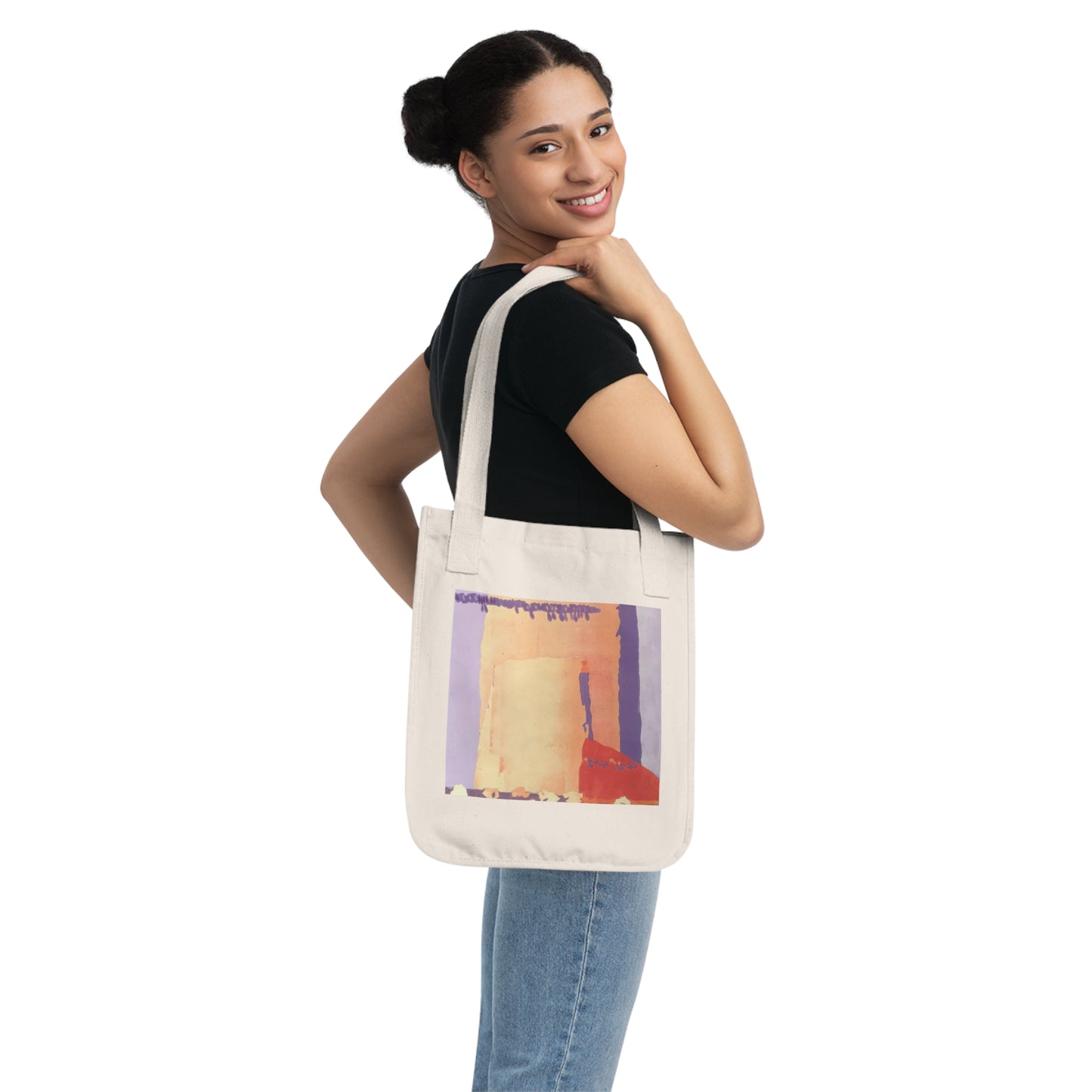 Organic Canvas Tote Bag with 'Spirit of the Southwest' Abstract I Original Artwork by American Artist Barbara Cleary