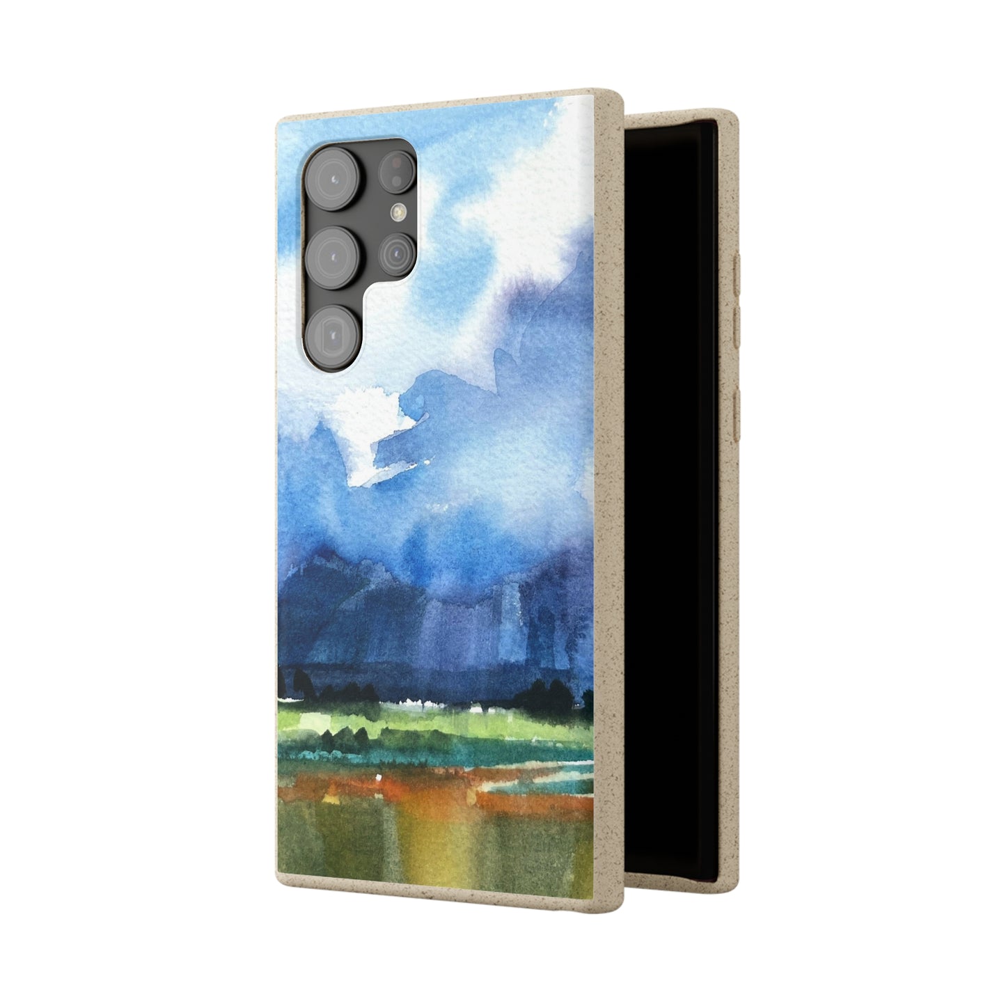 Biodegradable Phone Case with 'Tranquil Mountain View 4' Landscape Original Artwork by Barbara Cleary