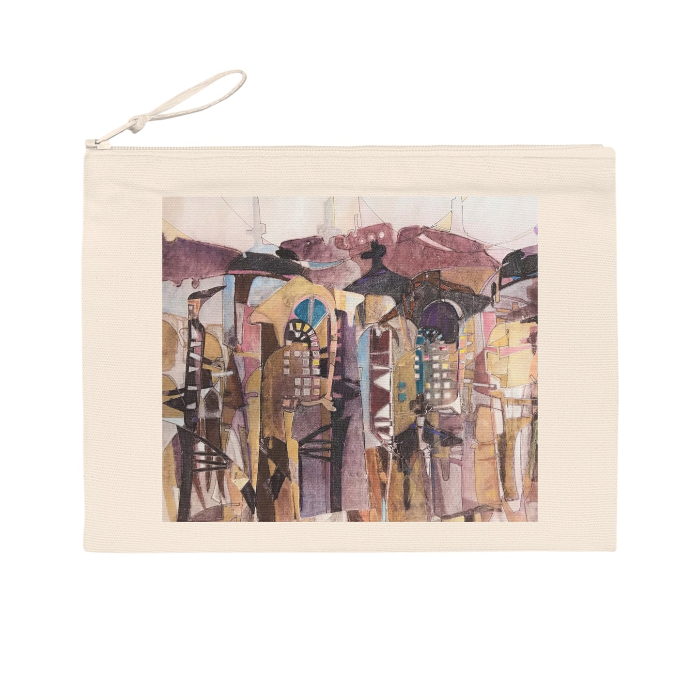 Eco-Friendly Pouch with 'San Francisco De Asis' I Original Artwork by American Artist Barbara Cleary