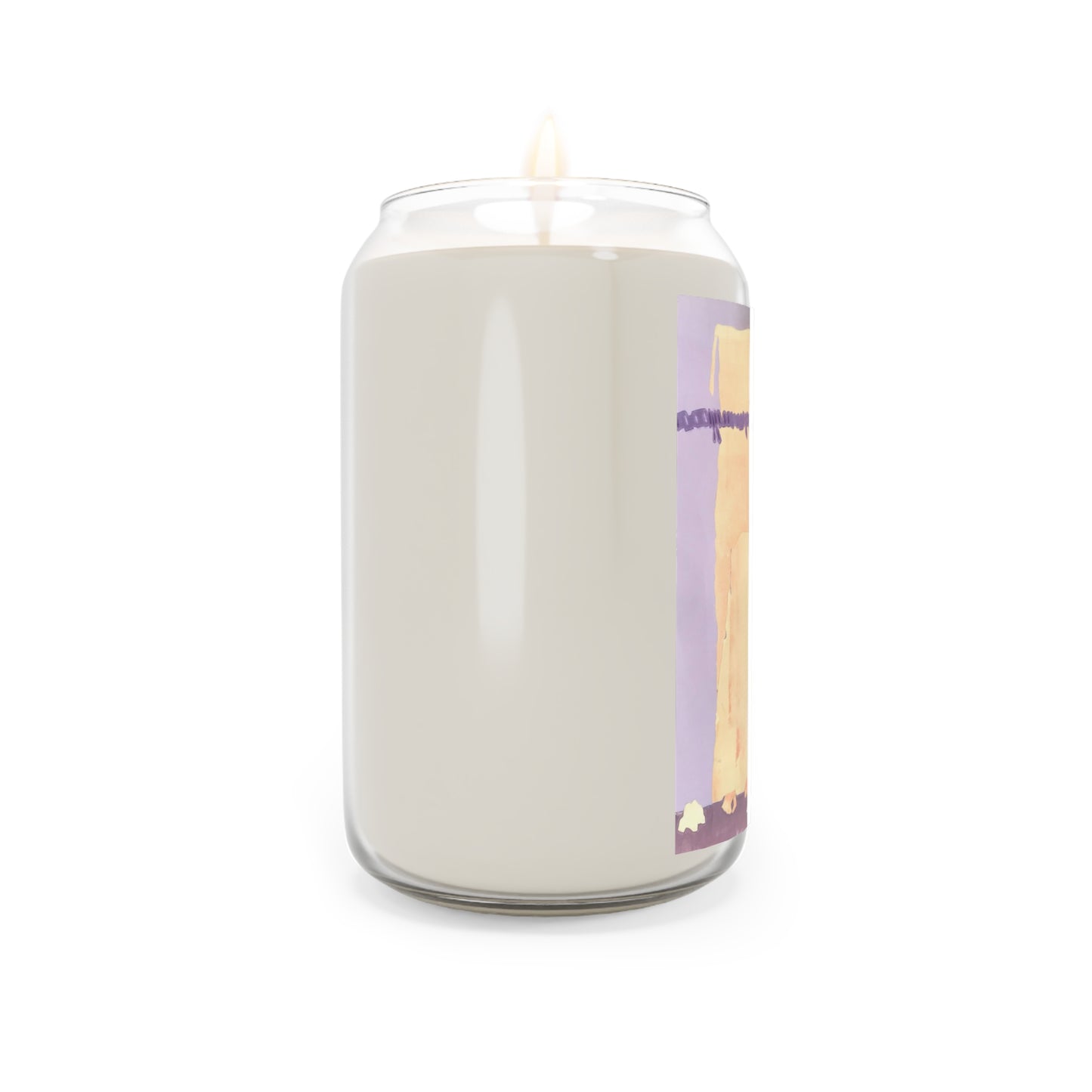 13.75oz Eco-Friendly Scented or Unscented Soy Wax Candle Jar with 'Spirit of the Southwest' Abstract Artwork by American Artist Barbara Cleary