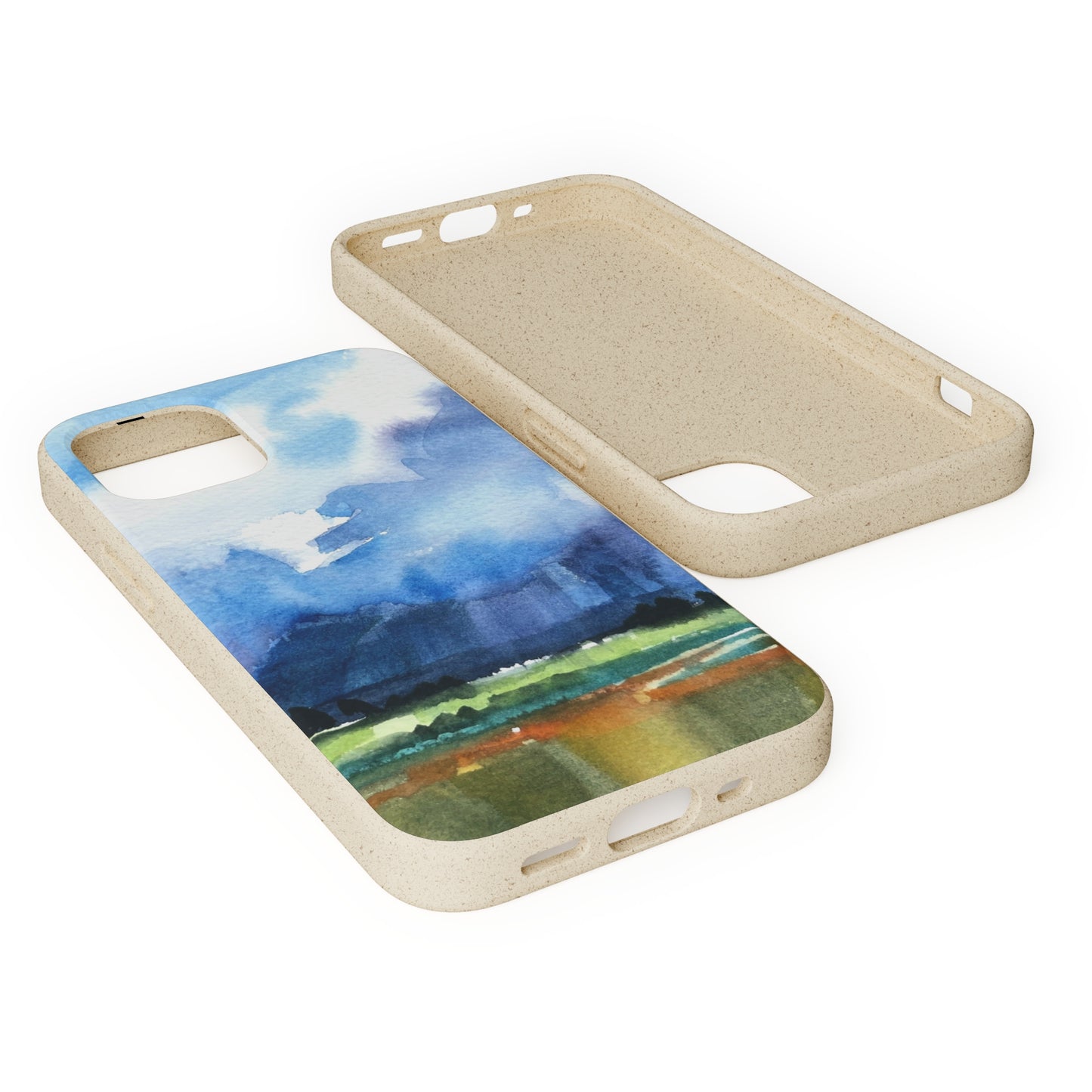 Biodegradable Phone Case with 'Tranquil Mountain View 4' Landscape Original Artwork by Barbara Cleary