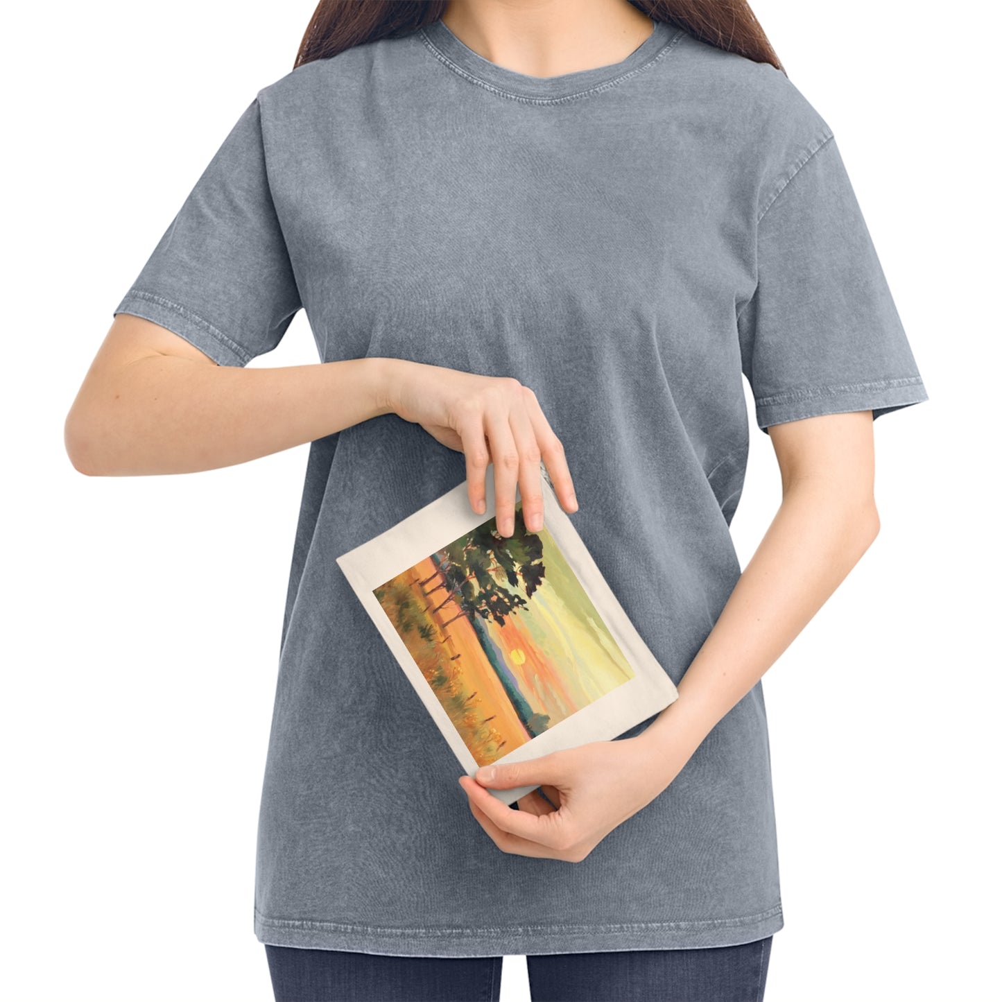 Eco-Friendly Pouch with 'Sunrise' I Original Artwork by American Artist Barbara Cleary