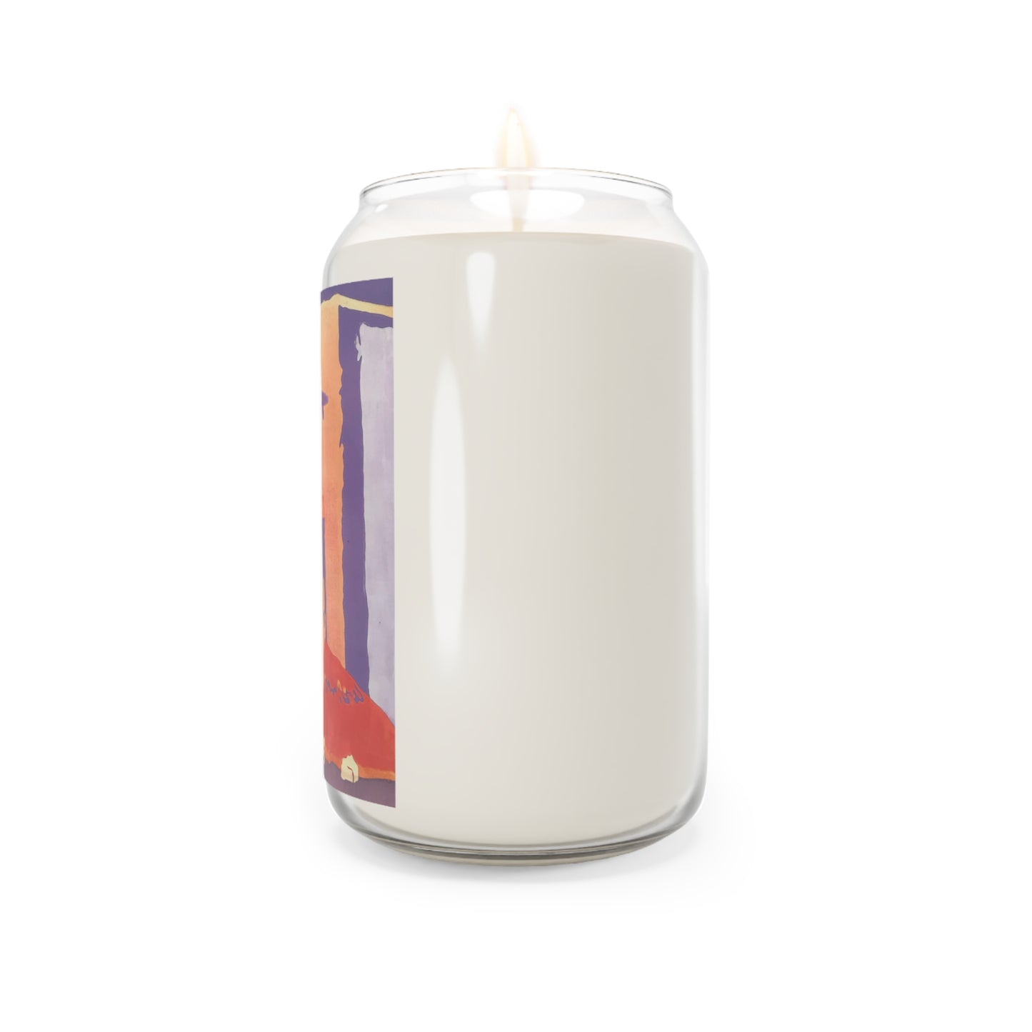 13.75oz Eco-Friendly Scented or Unscented Soy Wax Candle Jar with 'Spirit of the Southwest' Abstract Artwork by American Artist Barbara Cleary