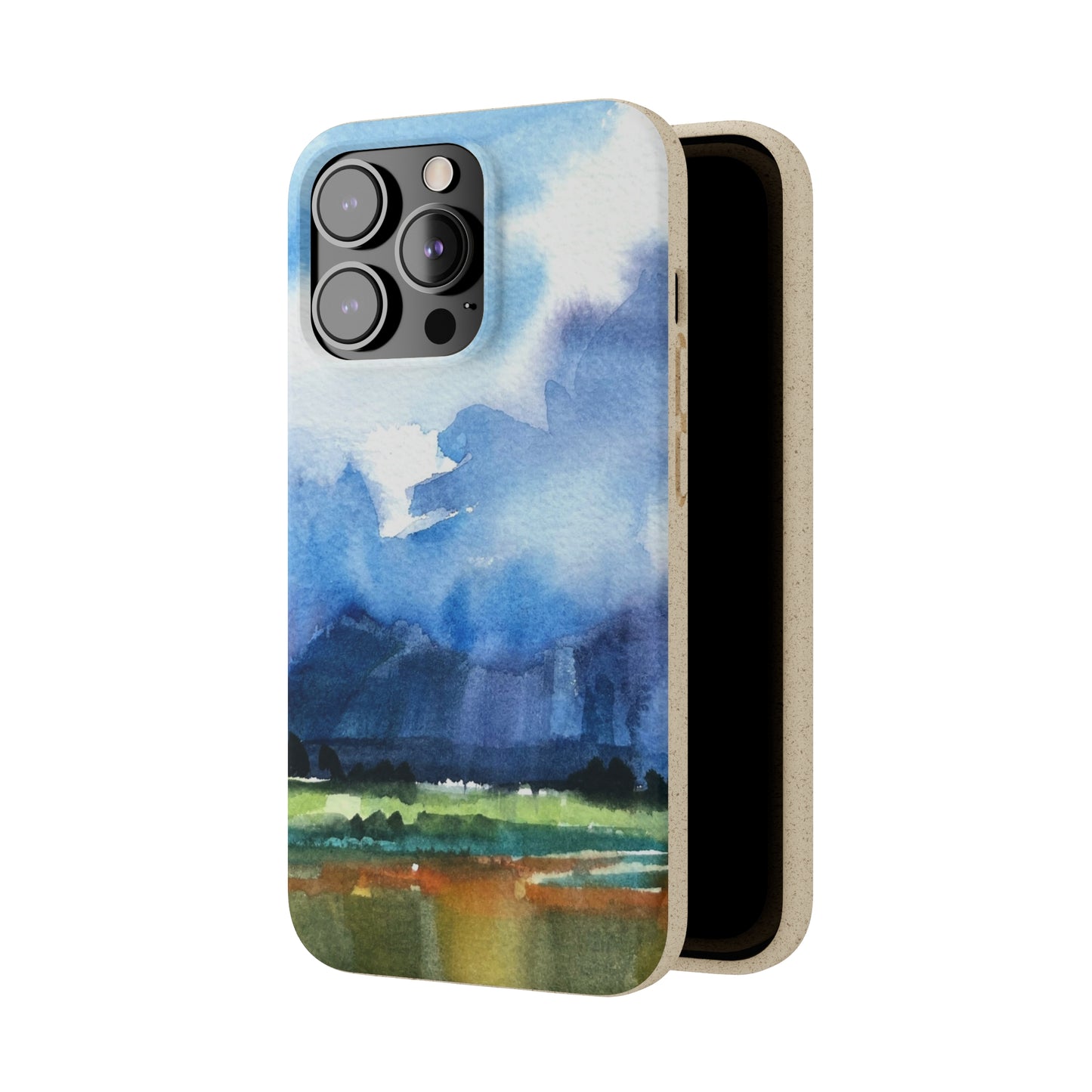 Biodegradable Phone Case with 'Tranquil Mountain View 4' Landscape Original Artwork by Barbara Cleary