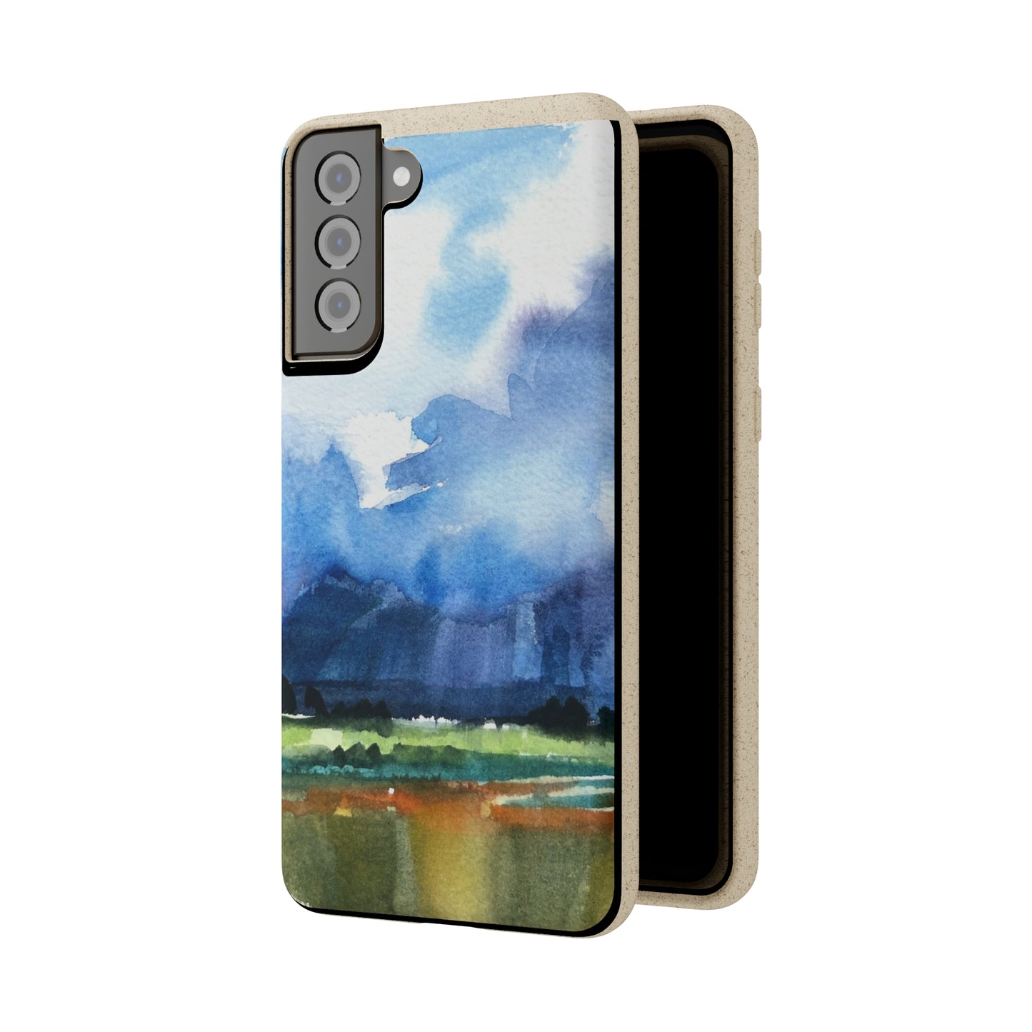 Biodegradable Phone Case with 'Tranquil Mountain View 4' Landscape Original Artwork by Barbara Cleary