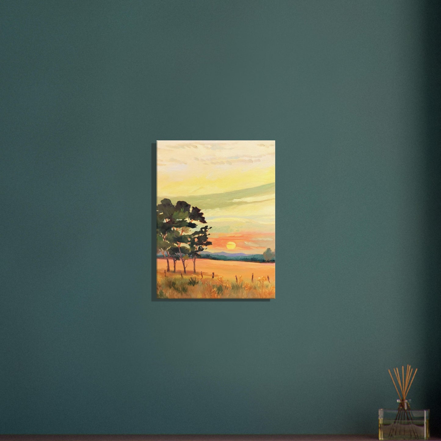 'Sunrise' Landscape I 18x24 inch Art Print on Canvas I Original Artwork by American Artist Barbara Cleary I F62