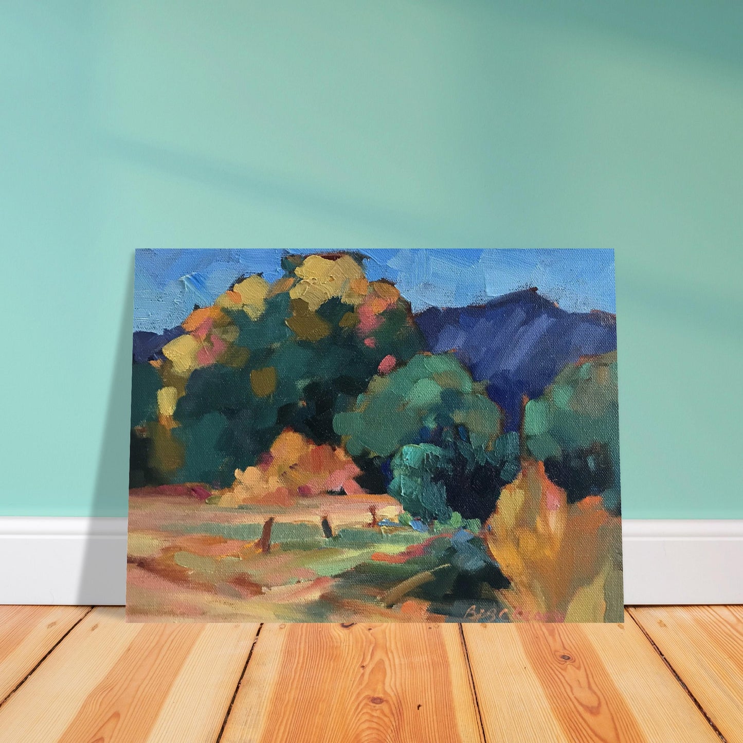 ‘New Mexico Meadow’ Southwestern Landscape | 12x16 Museum Quality Matte Poster | Original Artwork by American Artist Barbara Cleary
