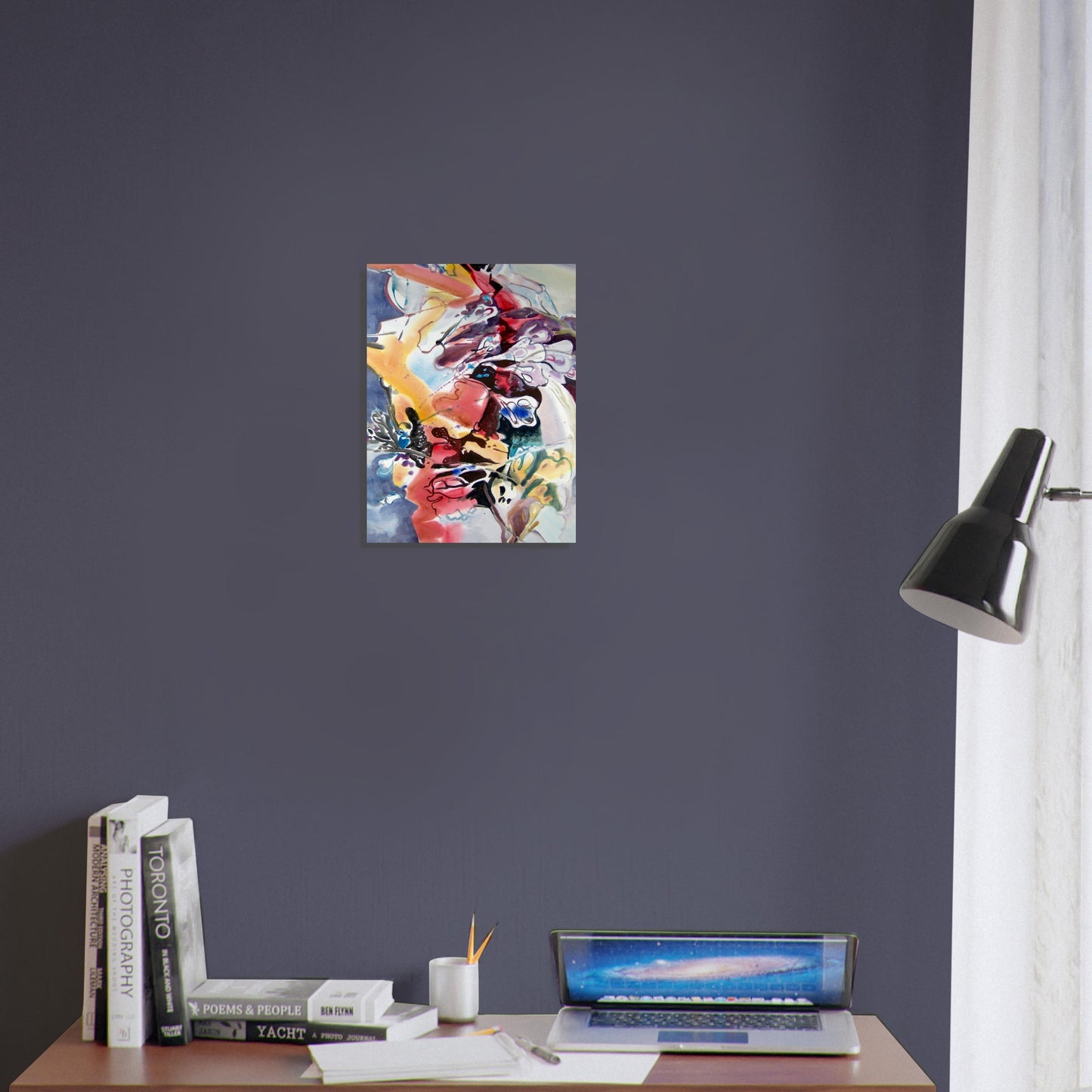 'Floral Fantasy' Abstract I 12x18 inch Museum-Quality Matte Paper Poster I Original Artwork by American Artist Barbara Cleary