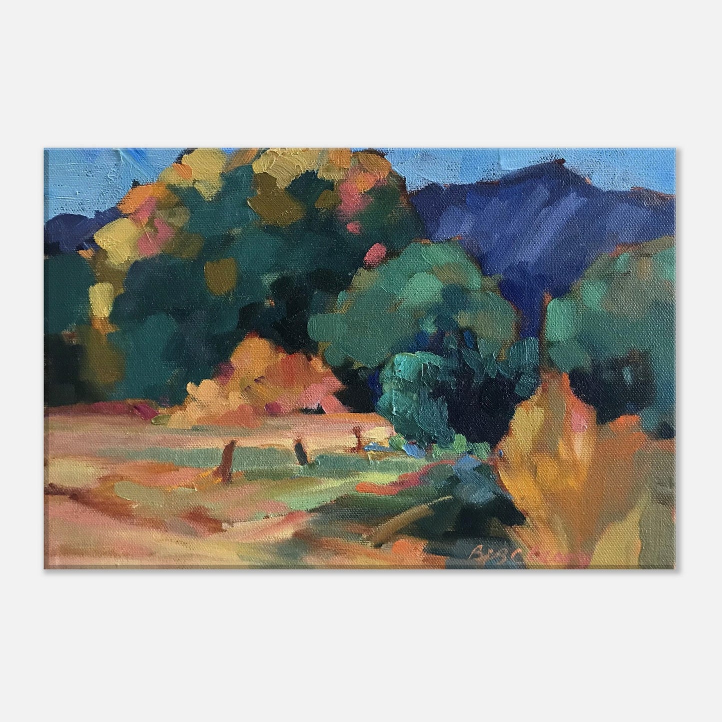 'New Mexico Meadow' Landscape I 11x14 or 12x18 inch Canvas Art Print I Original Artwork by American Artist Barbara Cleary