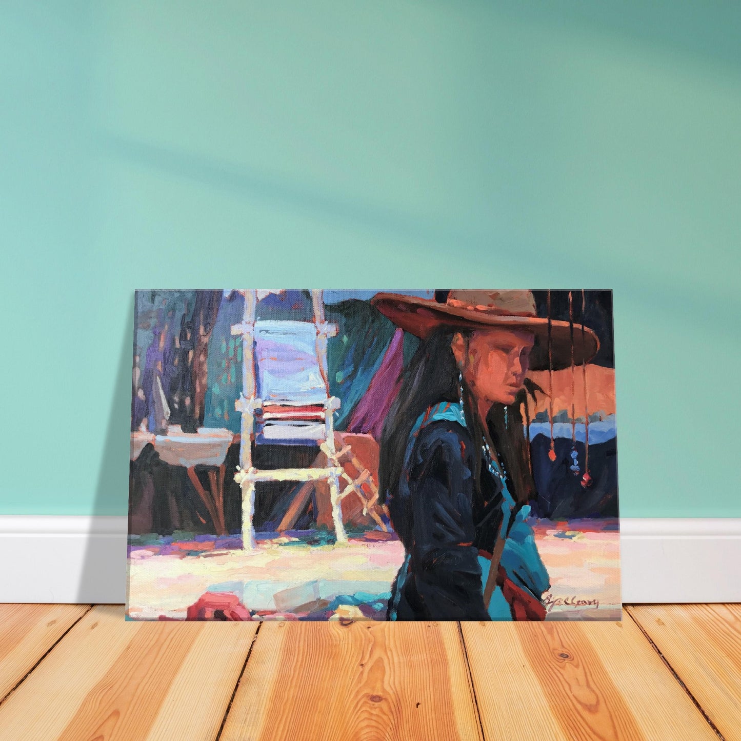 'Hacienda Rendezvous' I 8x12, 11x14, or 12x18 inch Canvas Art Print I Original Artwork by American Artist Barbara Cleary