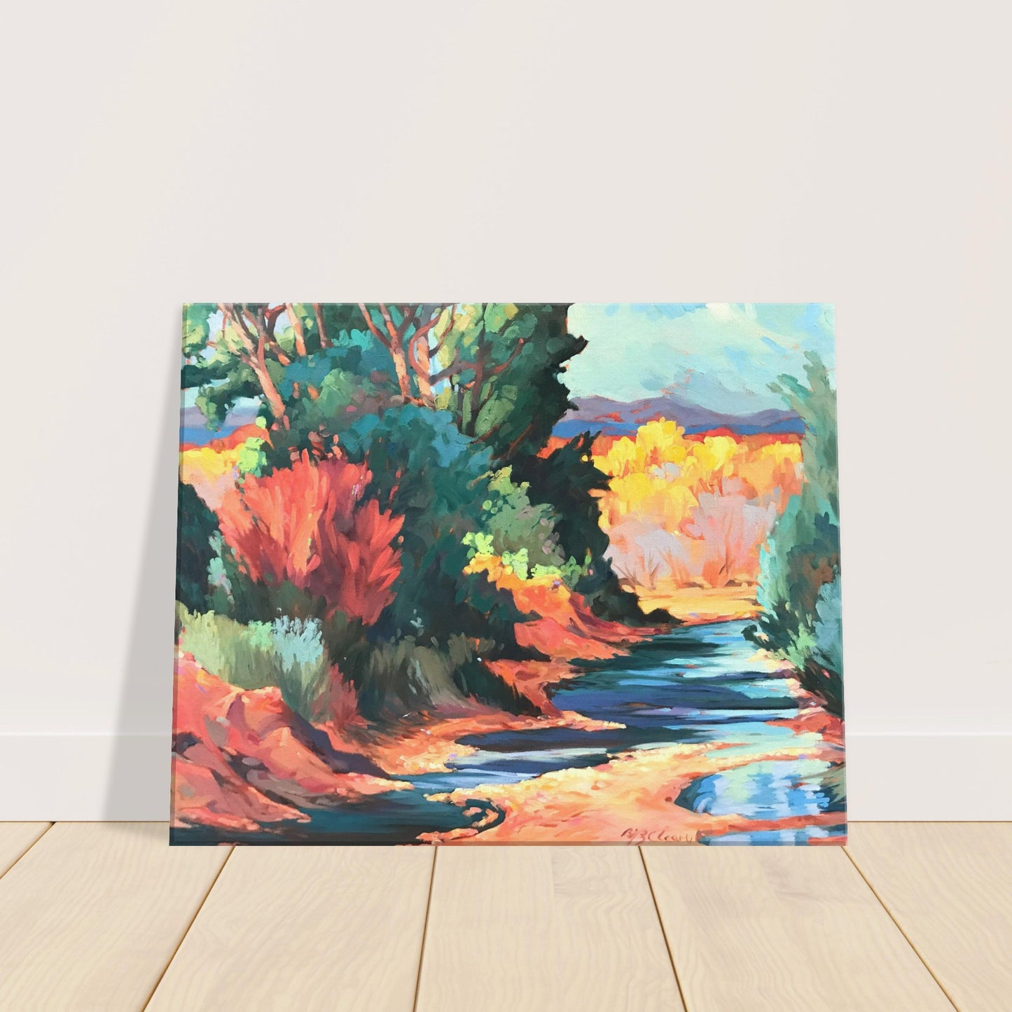 "Rio Pueblo" 16x20 inch Print on Canvas by Barbara Cleary Designs