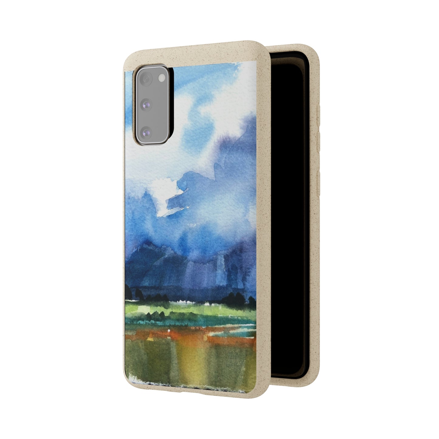 Biodegradable Phone Case with 'Tranquil Mountain View 4' Landscape Original Artwork by Barbara Cleary