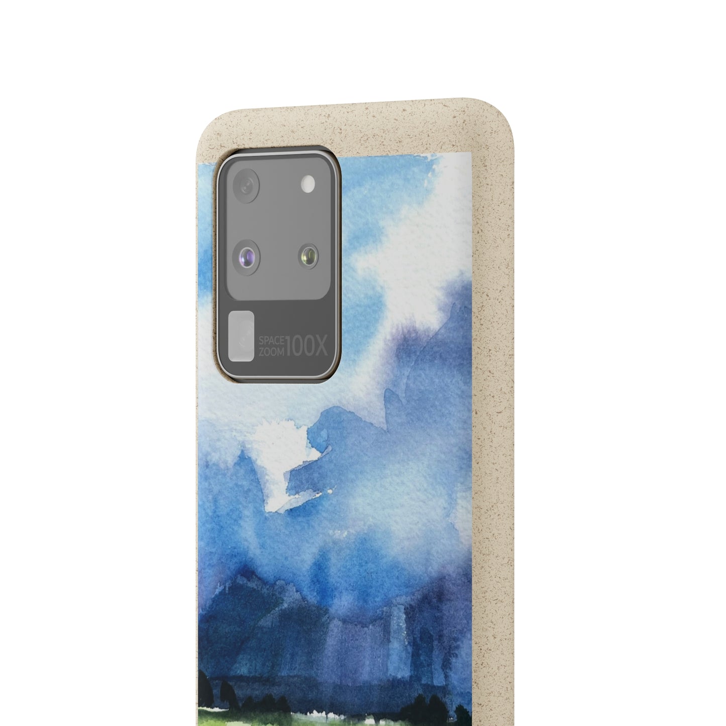 Biodegradable Phone Case with 'Tranquil Mountain View 4' Landscape Original Artwork by Barbara Cleary