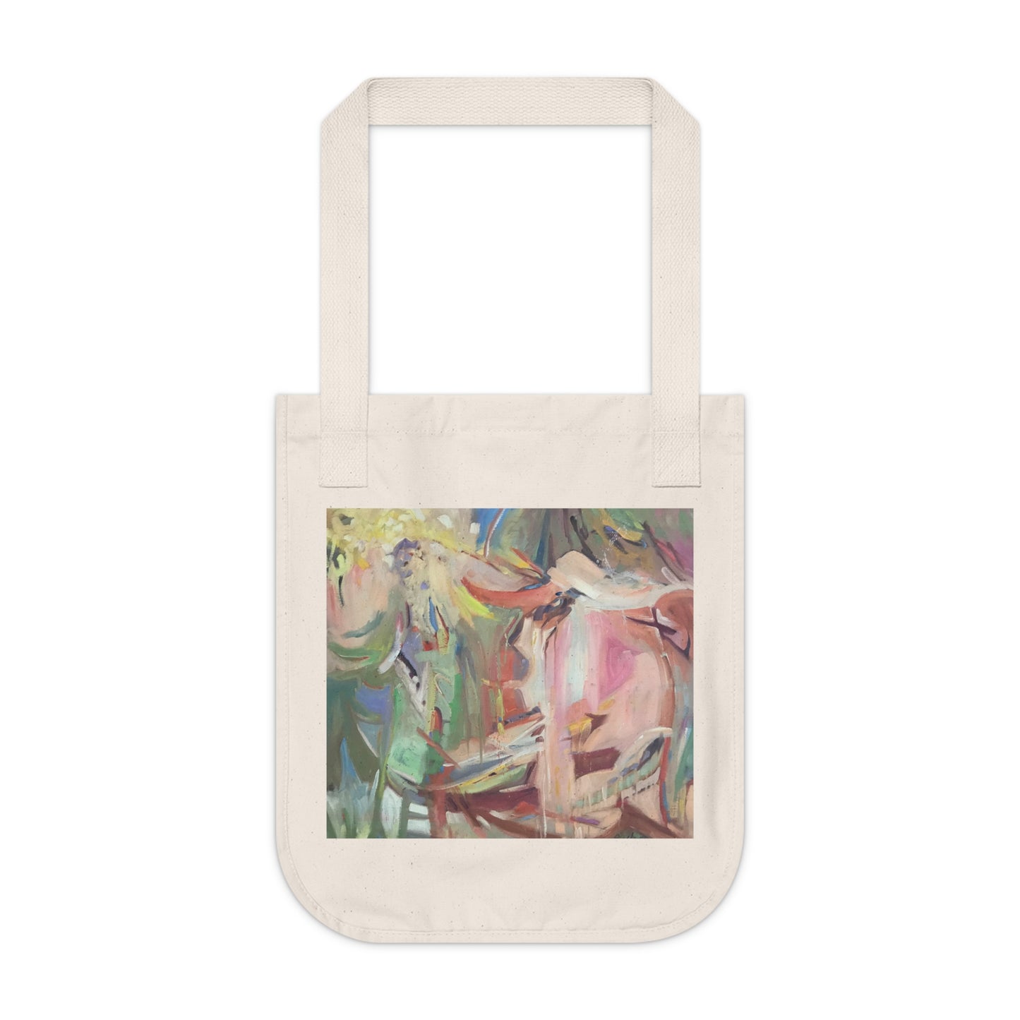 Organic Canvas Tote Bag with 'All Seasons' I Original Artwork by American Artist Barbara Cleary