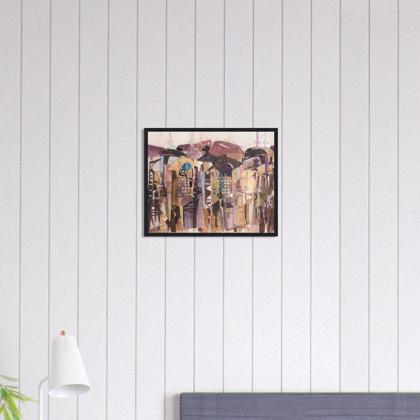 'San Francisco De Asis' Abstract I 16x20 inch Wooden Framed Art Print I Original Artwork by American Artist Barbara Cleary