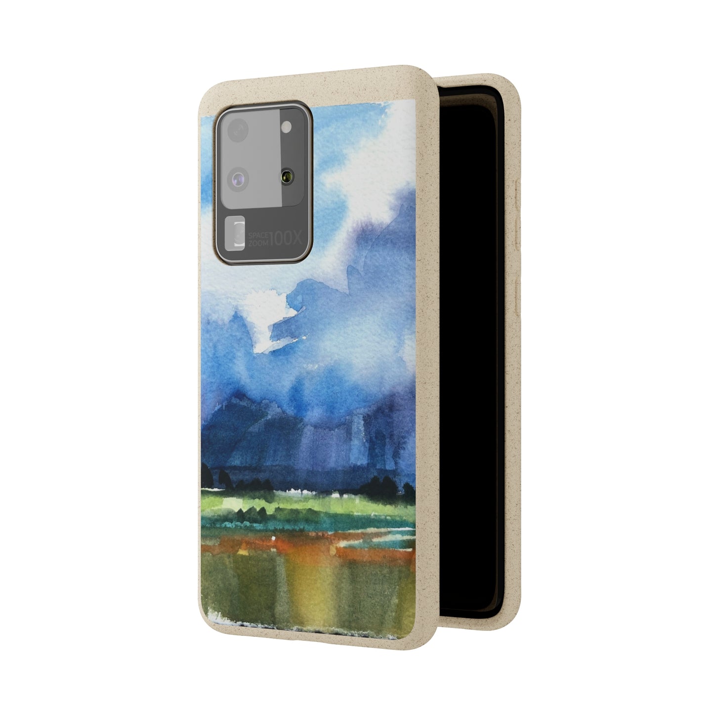 Biodegradable Phone Case with 'Tranquil Mountain View 4' Landscape Original Artwork by Barbara Cleary