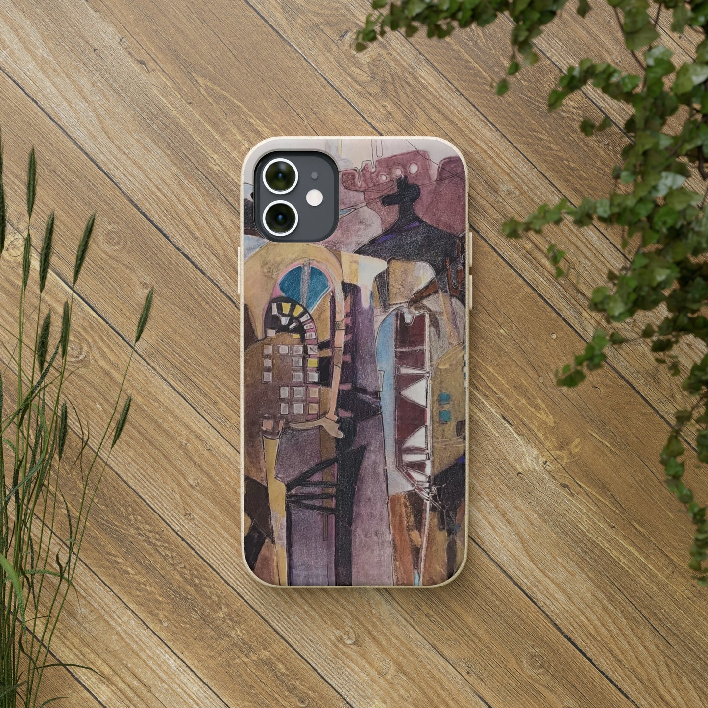 Biodegradable Phone Case with 'San Francisco De Asis' Abstract Original Artwork by Barbara Cleary