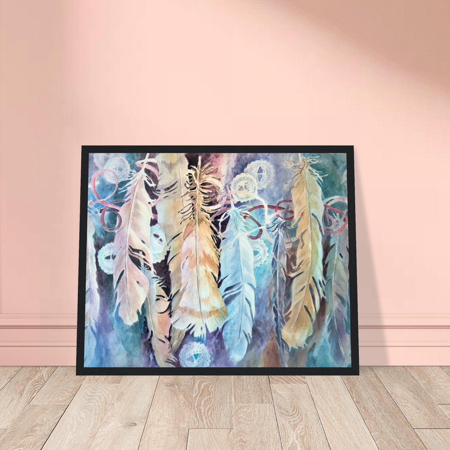 'Conchos’ Watercolor | 16x20 Wooden Framed Art Print | Original Artwork by American Artist Barbara Cleary