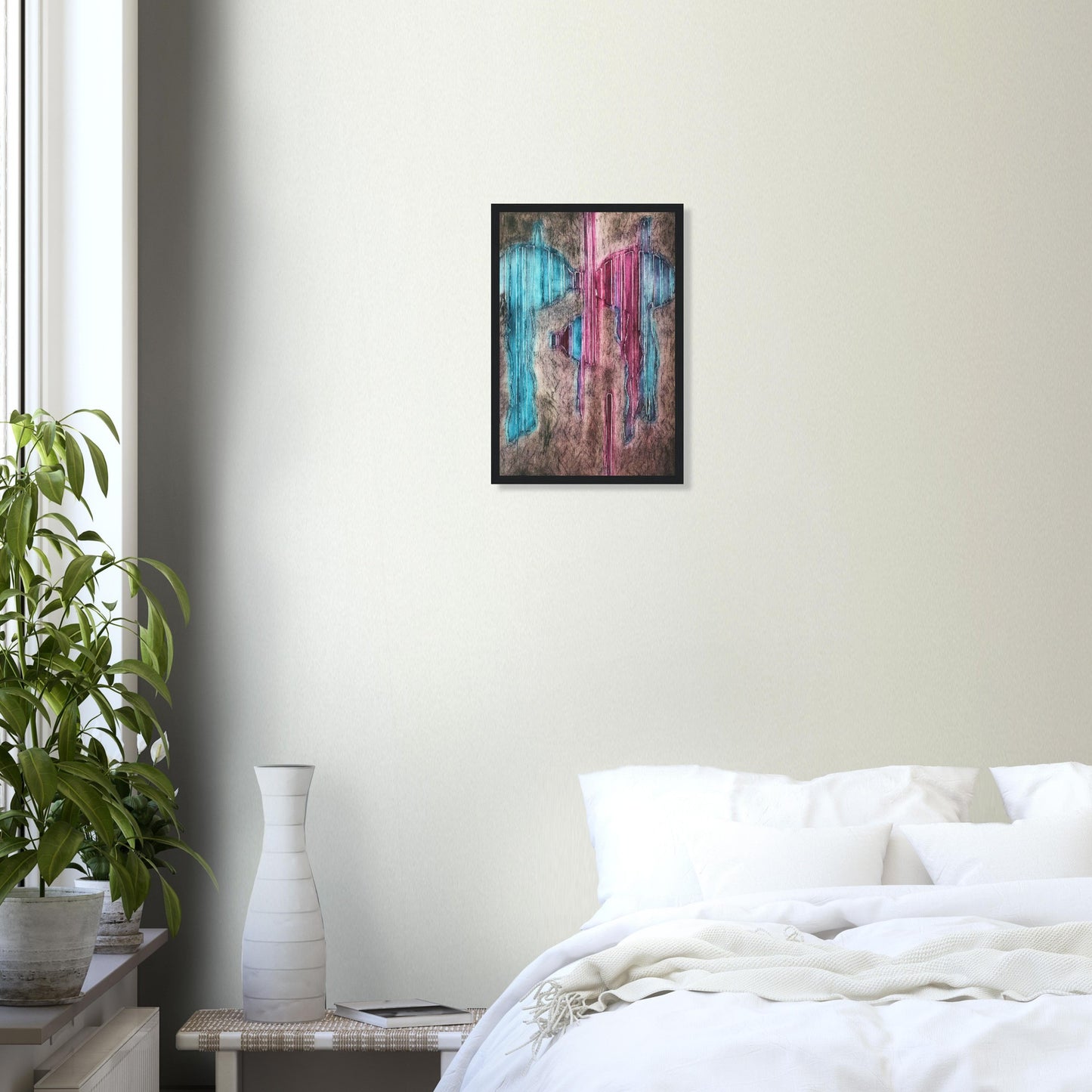 'Crows Blanket' Abstract I 12x18 inch Wooden Framed Art Print I Original Artwork by American Artist Barbara Cleary