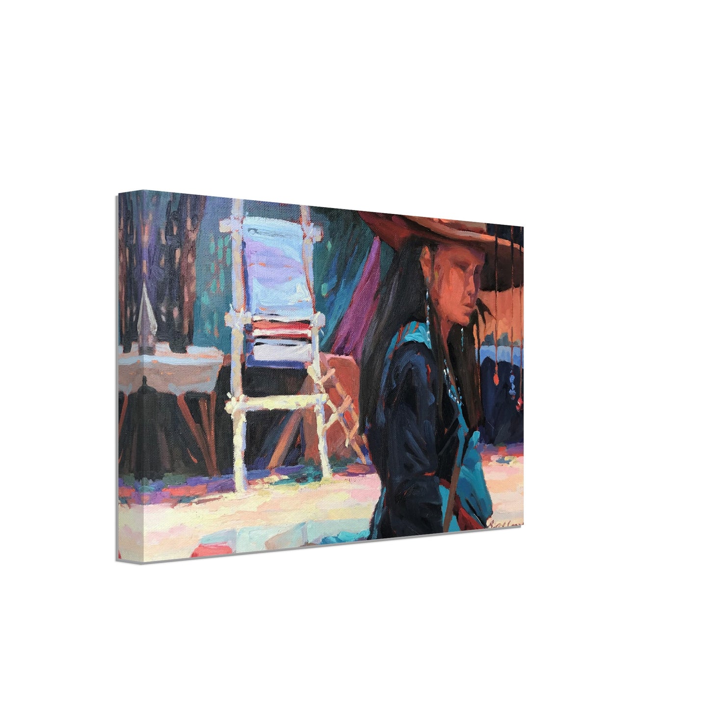 'Hacienda Rendezvous' I 8x12, 11x14, or 12x18 inch Canvas Art Print I Original Artwork by American Artist Barbara Cleary