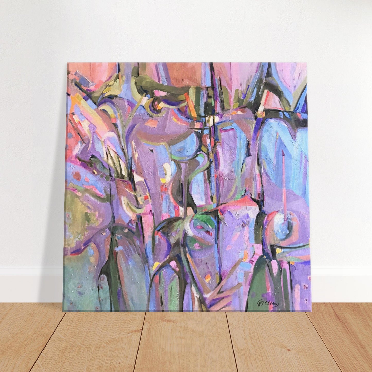 ‘Passage' Abstract I 16x16 inch Art Print on Canvas I Original Artwork by American Artist Barbara Cleary