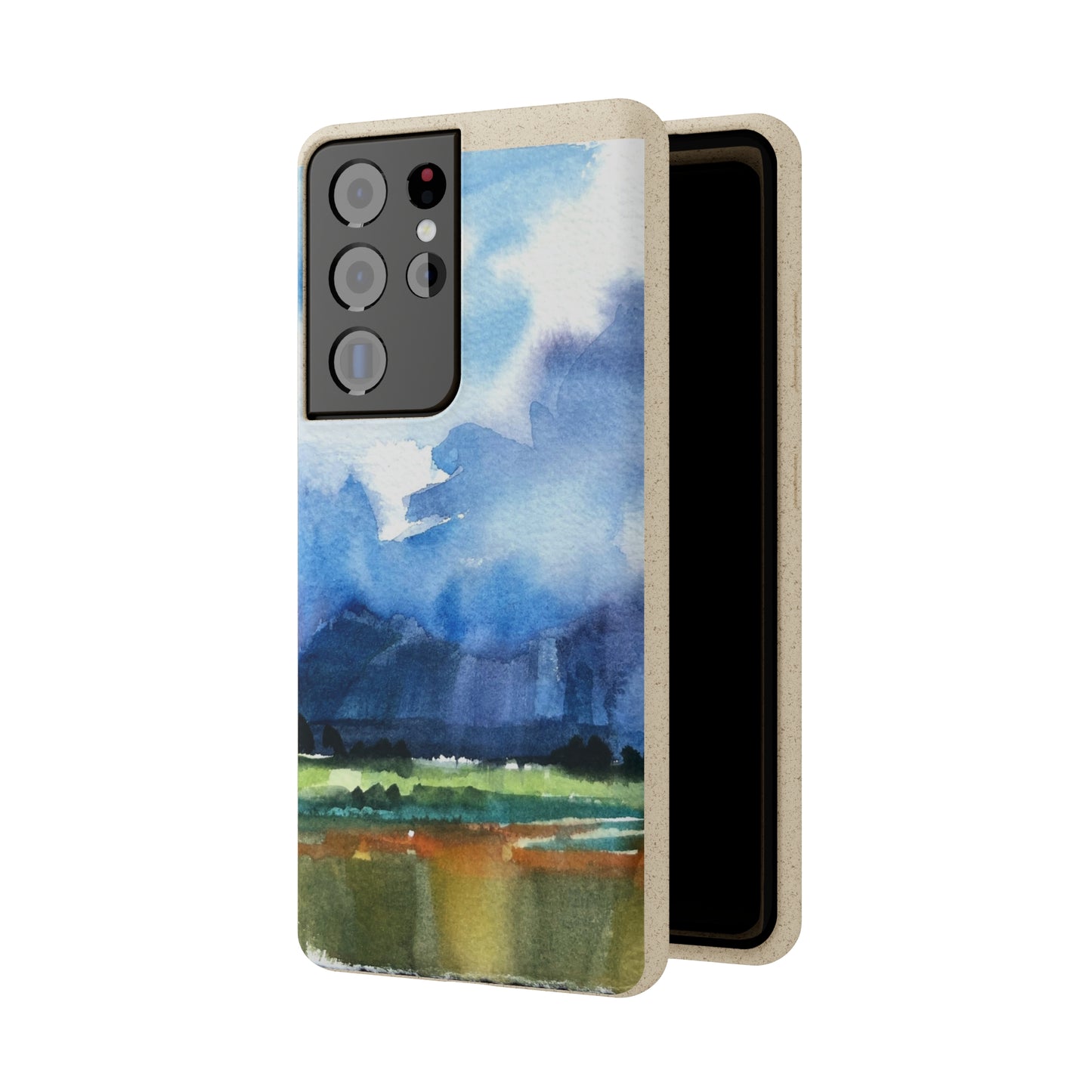 Biodegradable Phone Case with 'Tranquil Mountain View 4' Landscape Original Artwork by Barbara Cleary