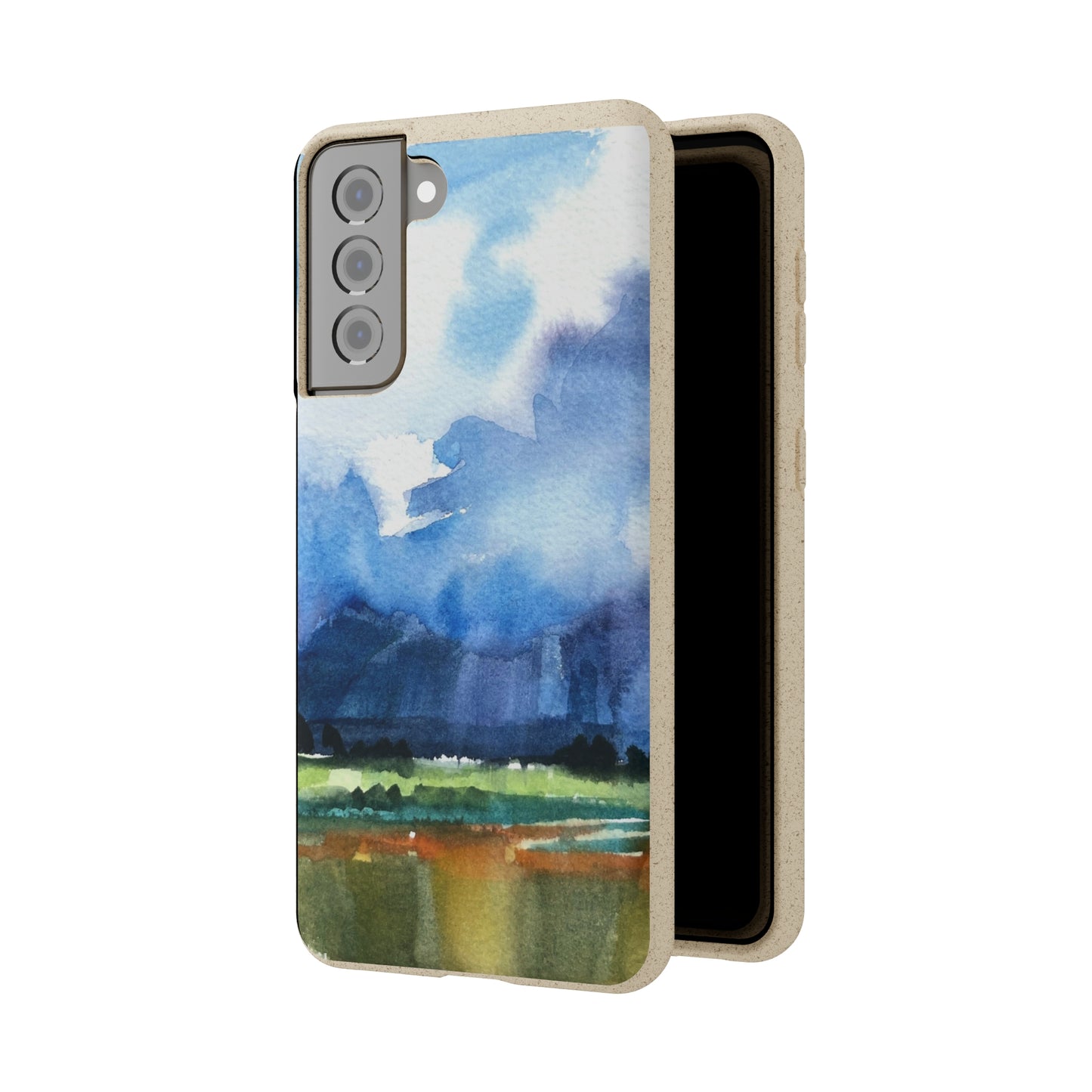 Biodegradable Phone Case with 'Tranquil Mountain View 4' Landscape Original Artwork by Barbara Cleary
