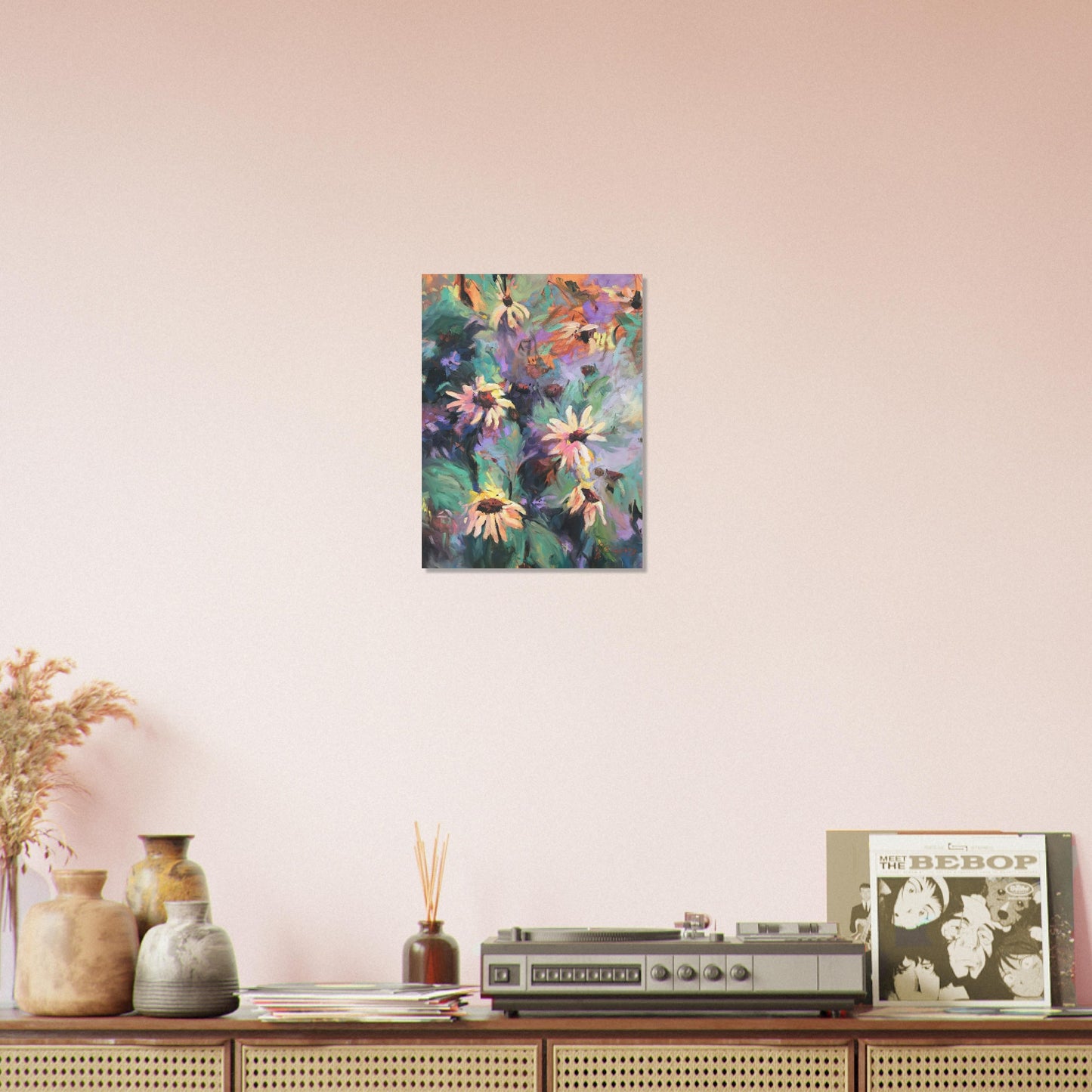 'Eastern Light Wildflowers' Floral I 12x16 Museum-Quality Matte Paper Poster Original Artwork by American Artist Barbara Cleary