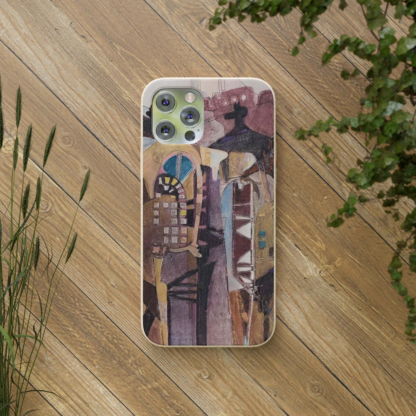 Biodegradable Phone Case with 'San Francisco De Asis' Abstract Original Artwork by Barbara Cleary