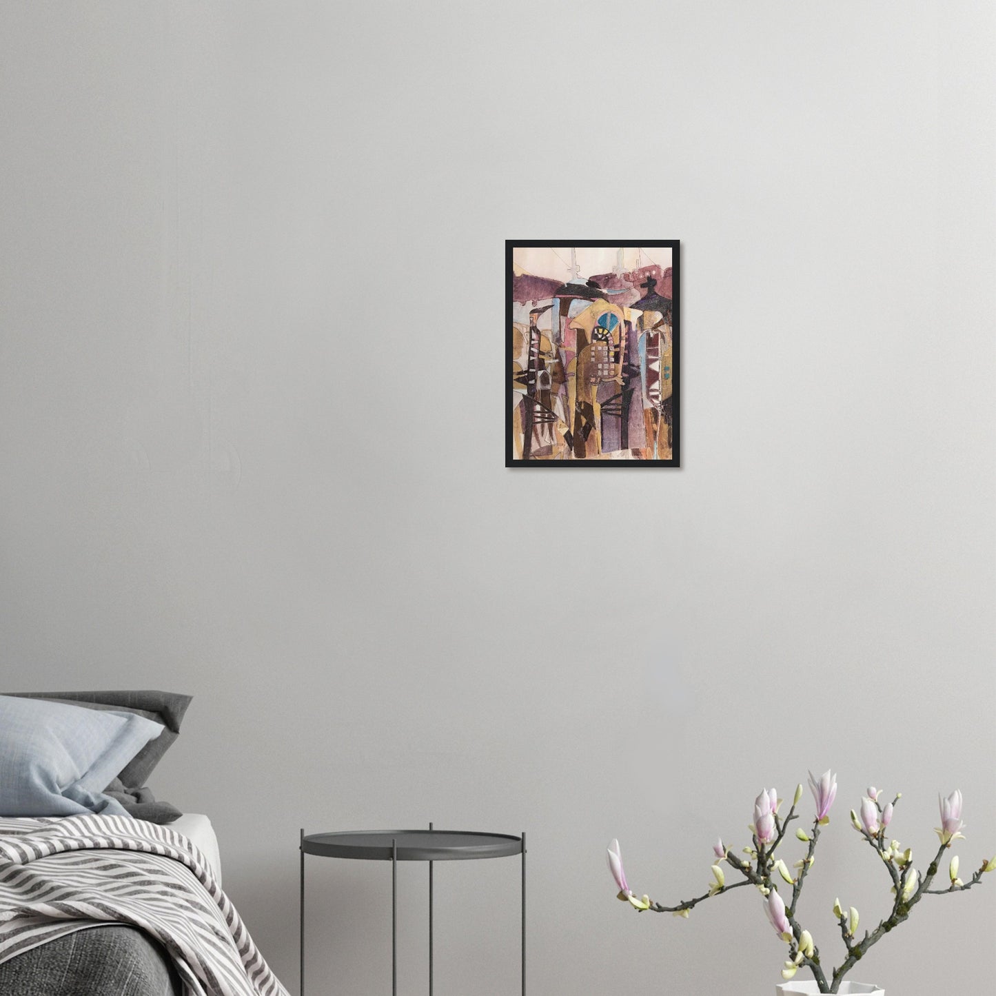 'San Franscisco De Asis #1' Abstract I 12x16 inch Wooden Framed Art Print I Original Artwork by American Artist Barbara Cleary