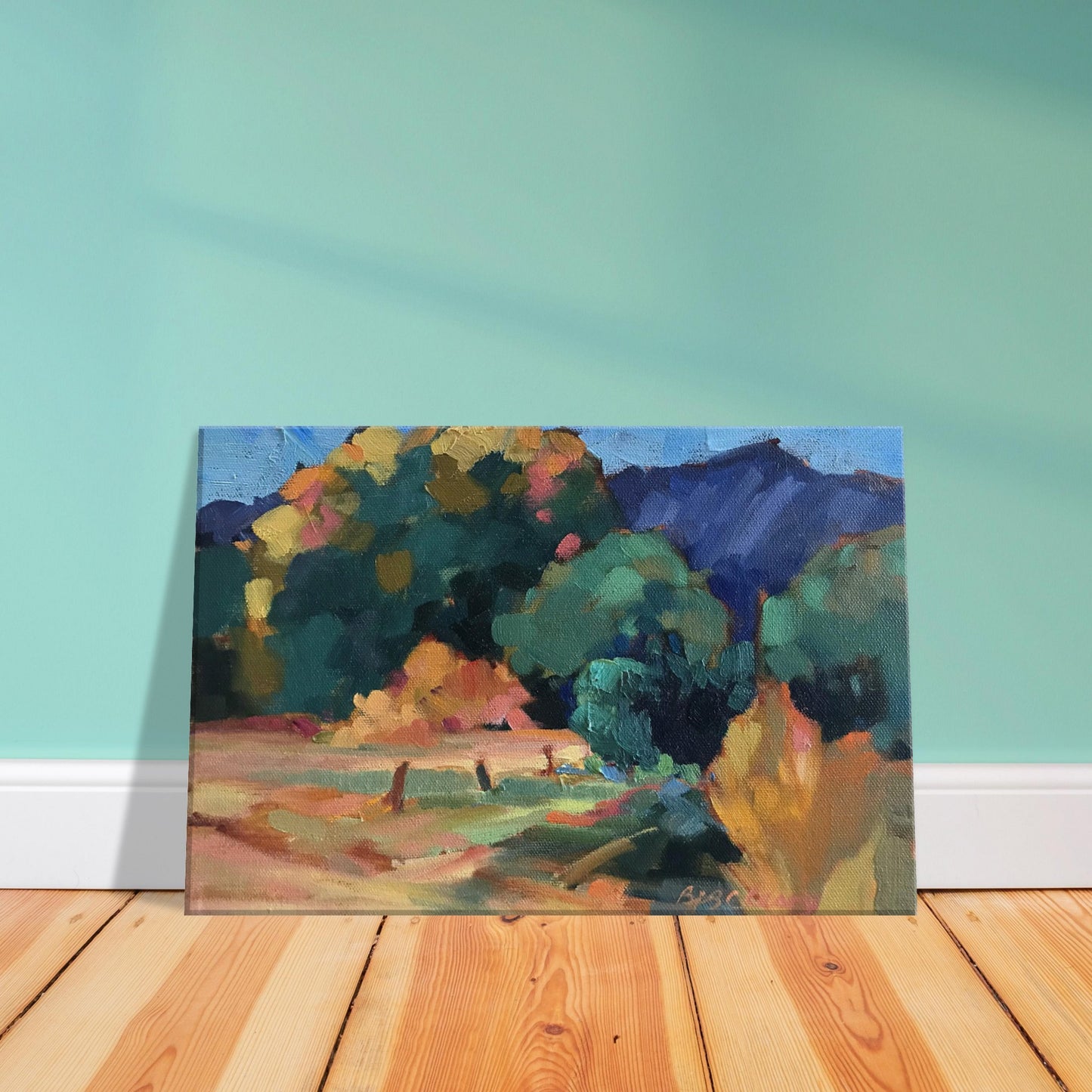 'New Mexico Meadow' Landscape I 11x14 or 12x18 inch Canvas Art Print I Original Artwork by American Artist Barbara Cleary