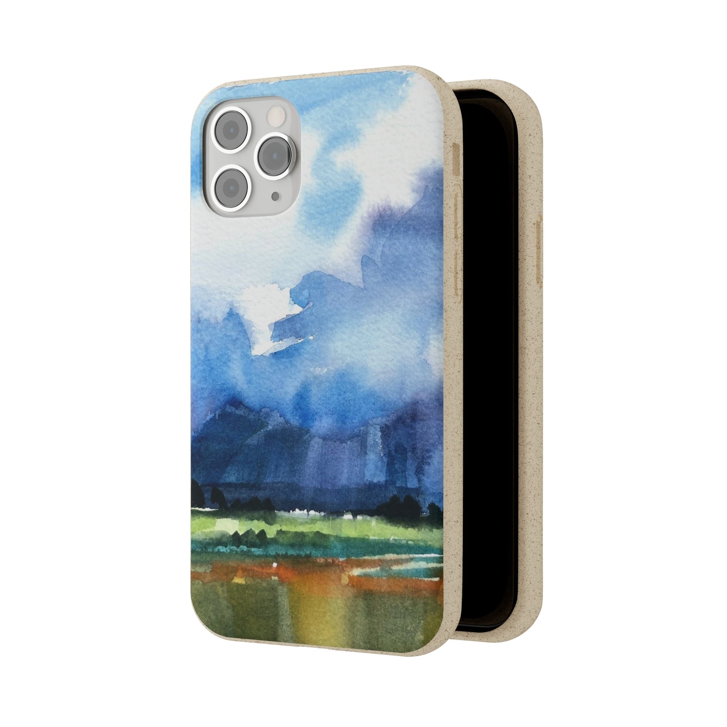 Biodegradable Phone Case with 'Tranquil Mountain View 4' Landscape Original Artwork by Barbara Cleary