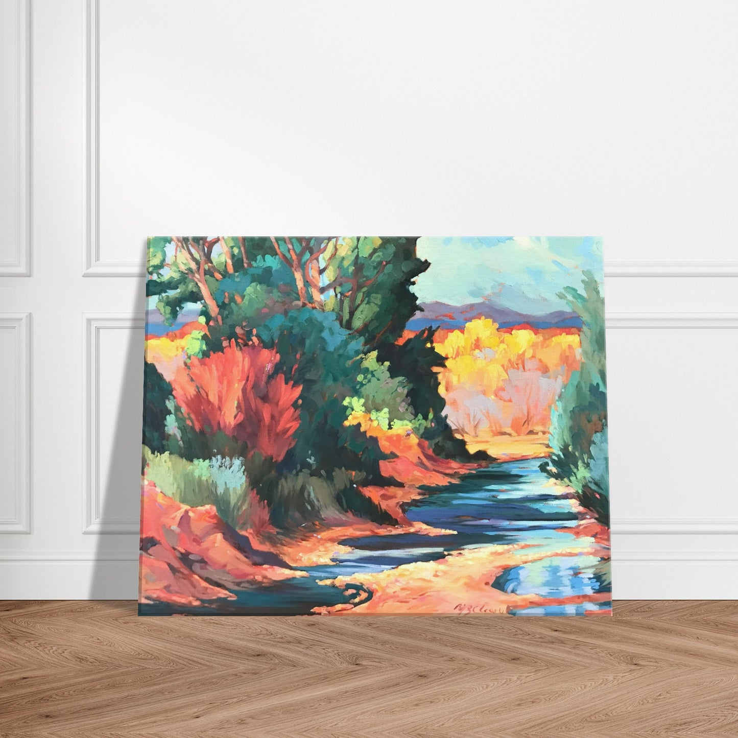 "Rio Pueblo" 16x20 inch Print on Canvas by Barbara Cleary Designs