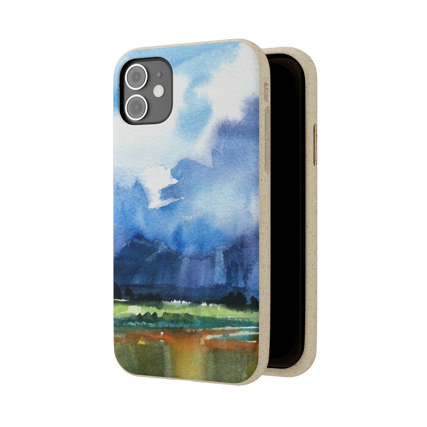 Biodegradable Phone Case with 'Tranquil Mountain View 4' Landscape Original Artwork by Barbara Cleary