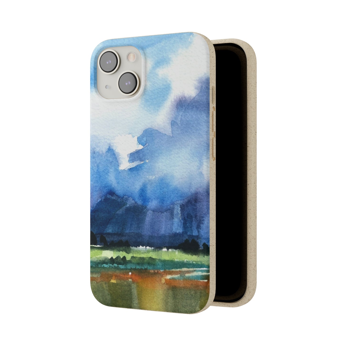 Biodegradable Phone Case with 'Tranquil Mountain View 4' Landscape Original Artwork by Barbara Cleary