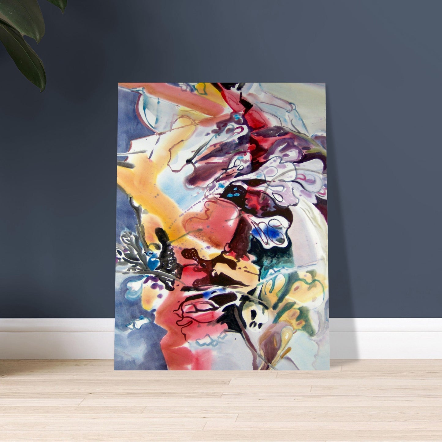 'Floral Fantasy' Abstract I 12x18 inch Museum-Quality Matte Paper Poster I Original Artwork by American Artist Barbara Cleary