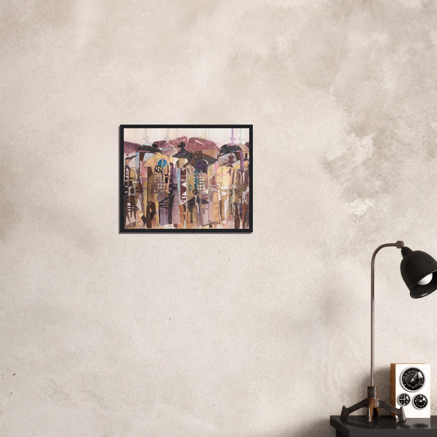 'San Francisco De Asis' Abstract I 16x20 inch Wooden Framed Art Print I Original Artwork by American Artist Barbara Cleary