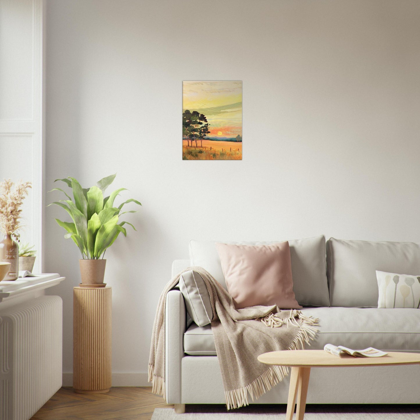 'Sunrise' Landscape I 18x24 inch Art Print on Canvas I Original Artwork by American Artist Barbara Cleary I F62
